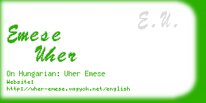 emese uher business card